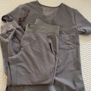 Space grey FIGS scrub set